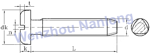 DIN 7500BE - Slotted pan head thread rolling screws 